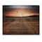 Designart - Landscape With A Field Full of Hay Bales At Sunset - Farmhouse Print on Natural Pine Wood